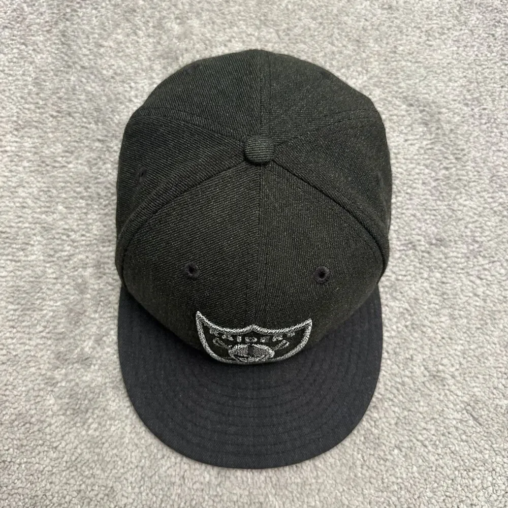 New Era 9FIFTY Oakland Raiders Snapback Hat Mens One Size Charcoal Gray Wool NFL